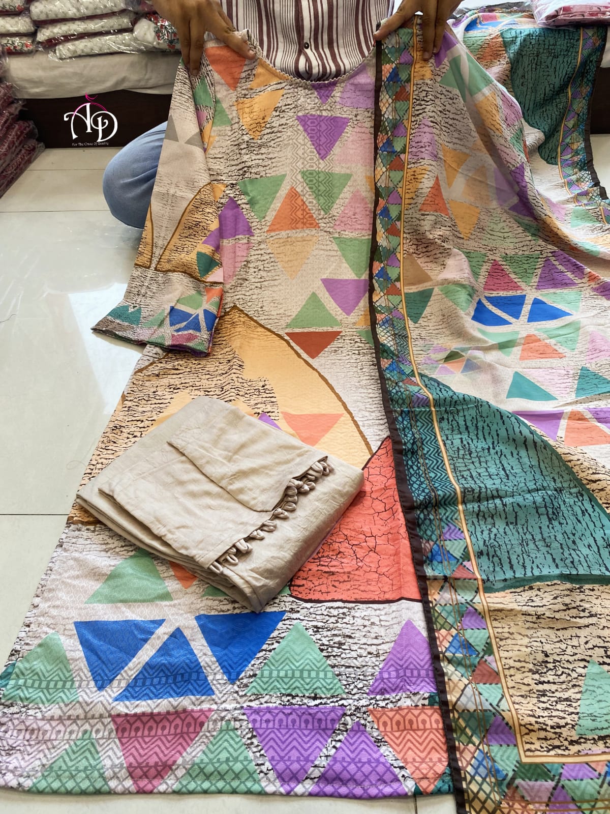 Buy Cream Dupatta Salwar Suit online in India - Joshindia