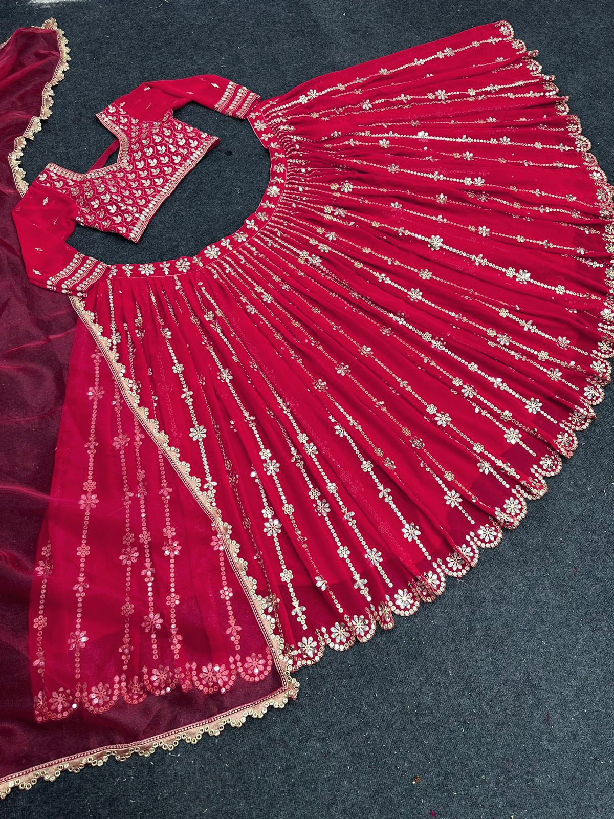 Buy Trendy Red Lehenga Choli Online in India - Joshindia