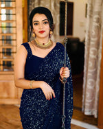 Buy Trendy Blue Saree Online in India - Joshindia