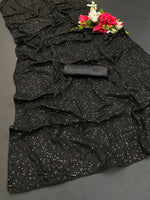Buy Black Saree Online at Best Prices In India - Joshindia