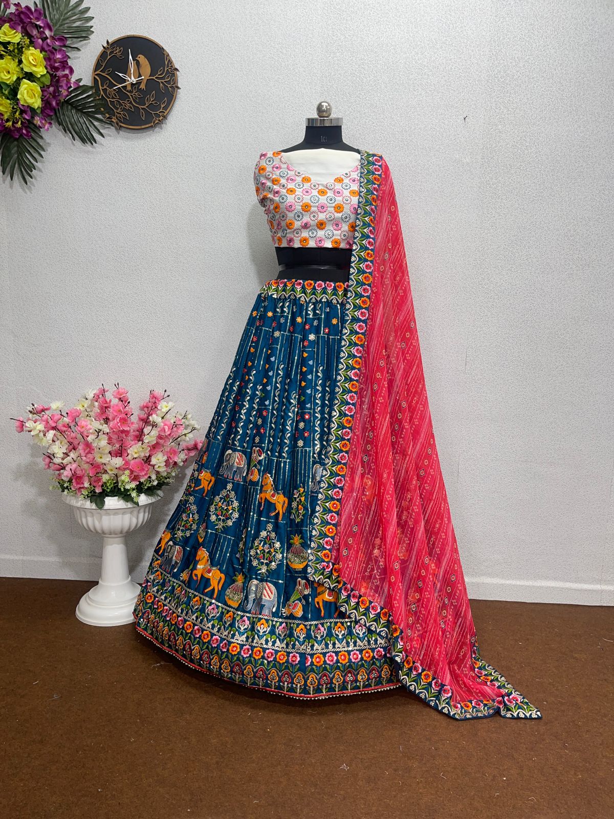 Buy Turquoise Lehenga Designs Sets Online at Best Prices - Joshindia