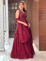 Buy Maroon Crop Top Lehenga Online at Best Price - Joshindia