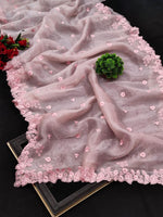 Buy Fancy Pink Saree for women Online - Joshindia