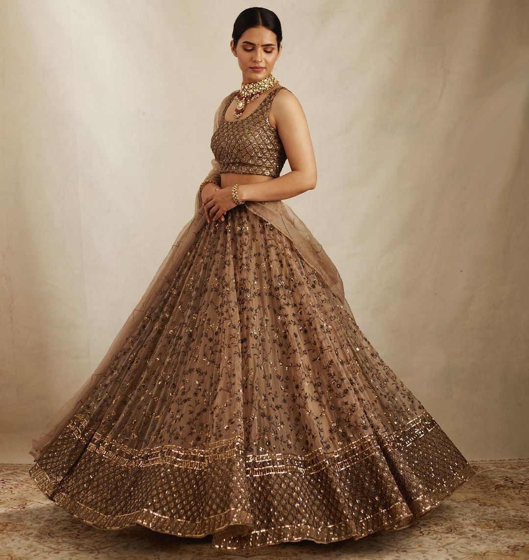 Buy Latest Brown Color Lehenga Choli Online at Best Price - Joshindia