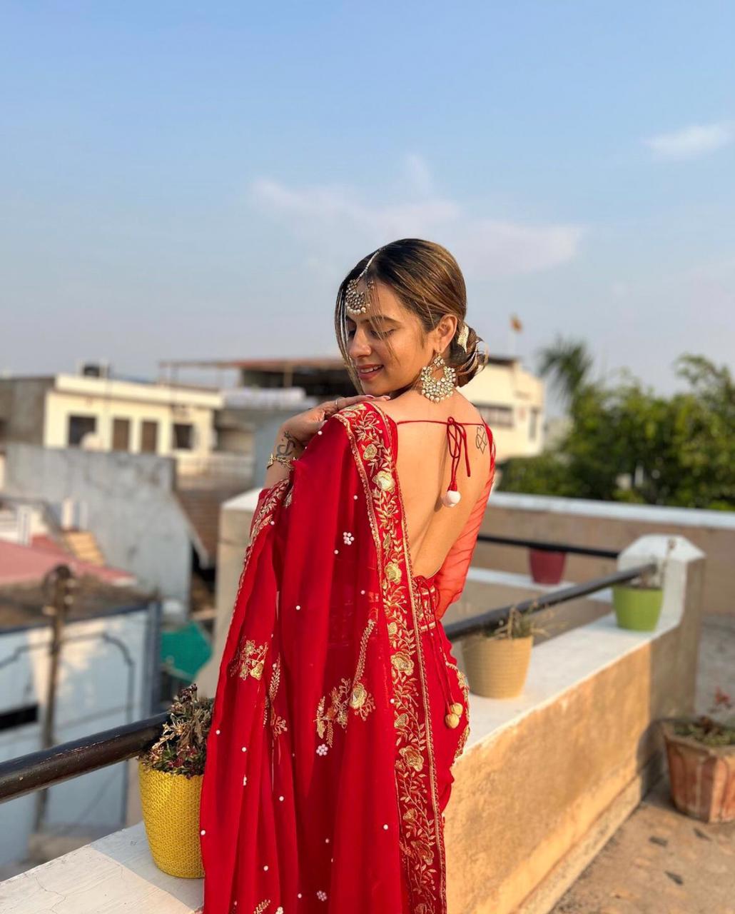 Red Saree - Buy Red Color Fashion Sarees Online - Joshindia