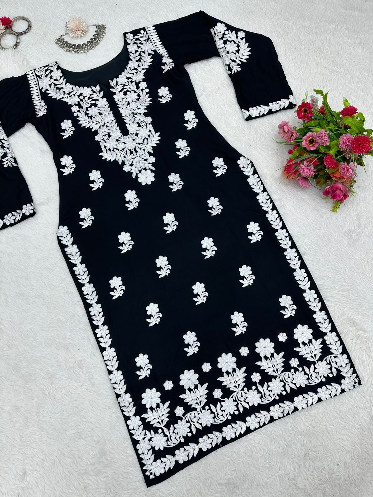Buy Black Kurtas Set online in India - Joshindia
