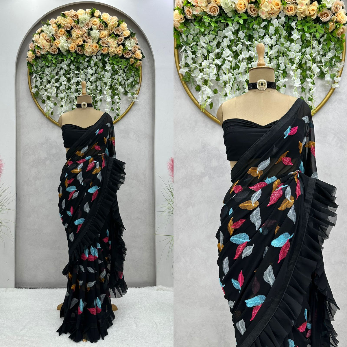 Buy Black Saree Online at Best Prices In India - Joshindia