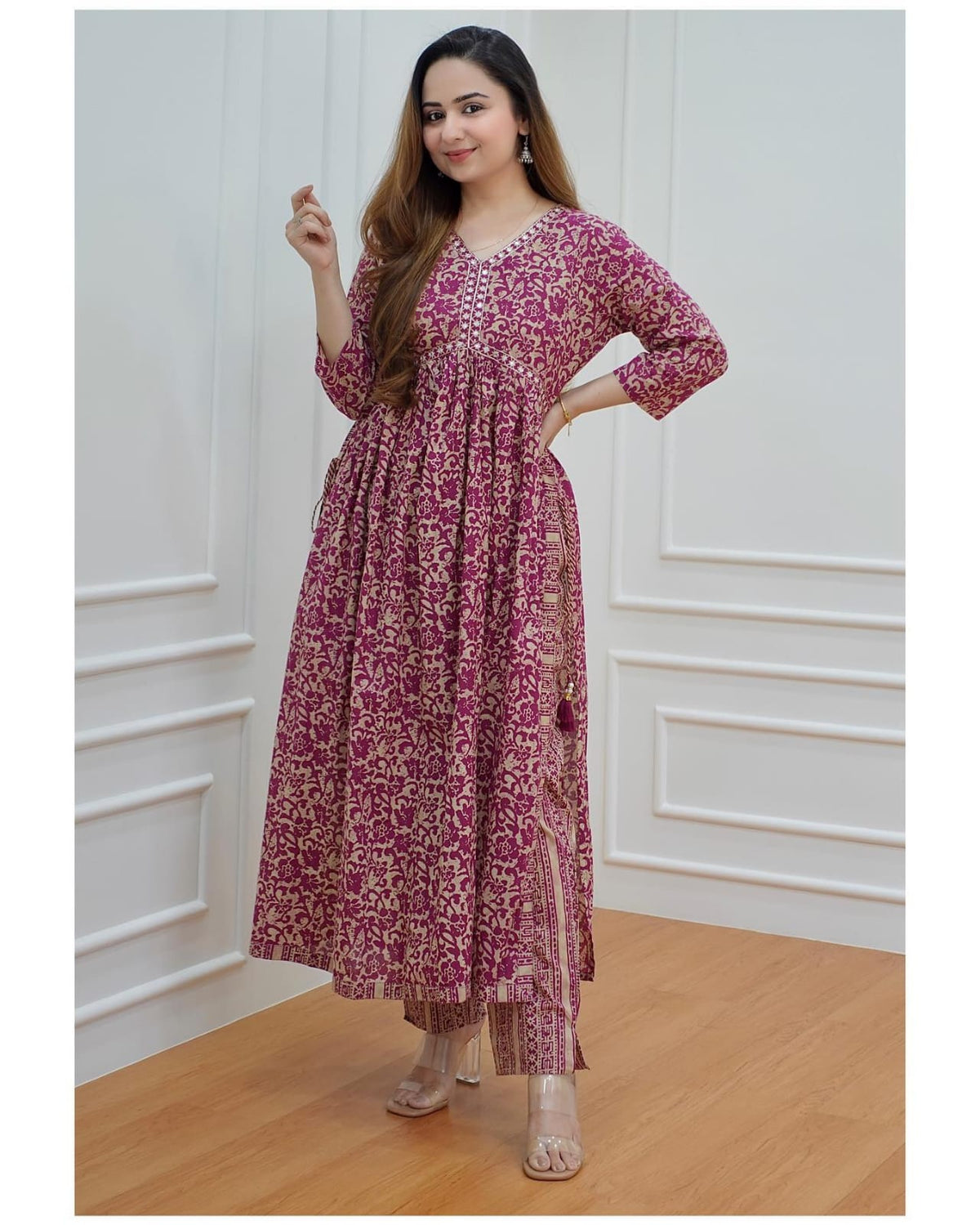 Buy Latest Indian Pink Gown dress Online Shopping For Women - Joshindia