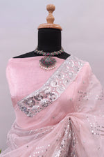 Buy Pink Embroidered Saree online in India - Joshindia