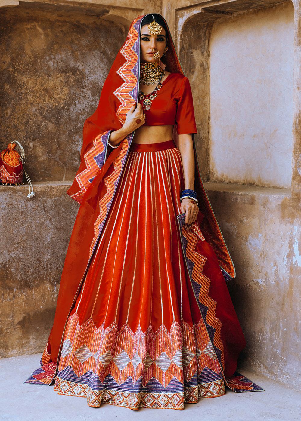 Buy Trendy Red Lehenga Choli Online in India - Joshindia