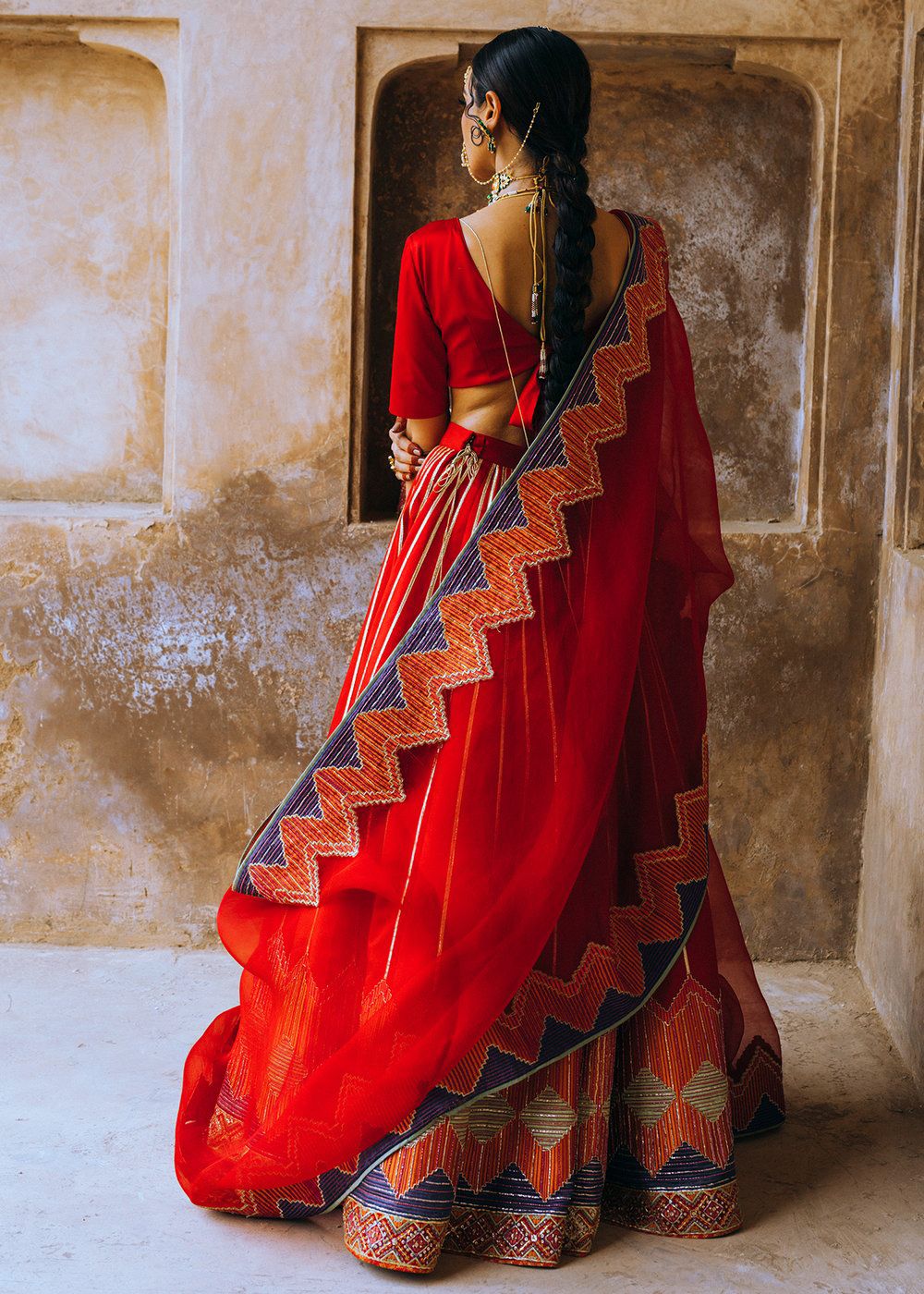Buy Trendy Red Lehenga Choli Online in India - Joshindia