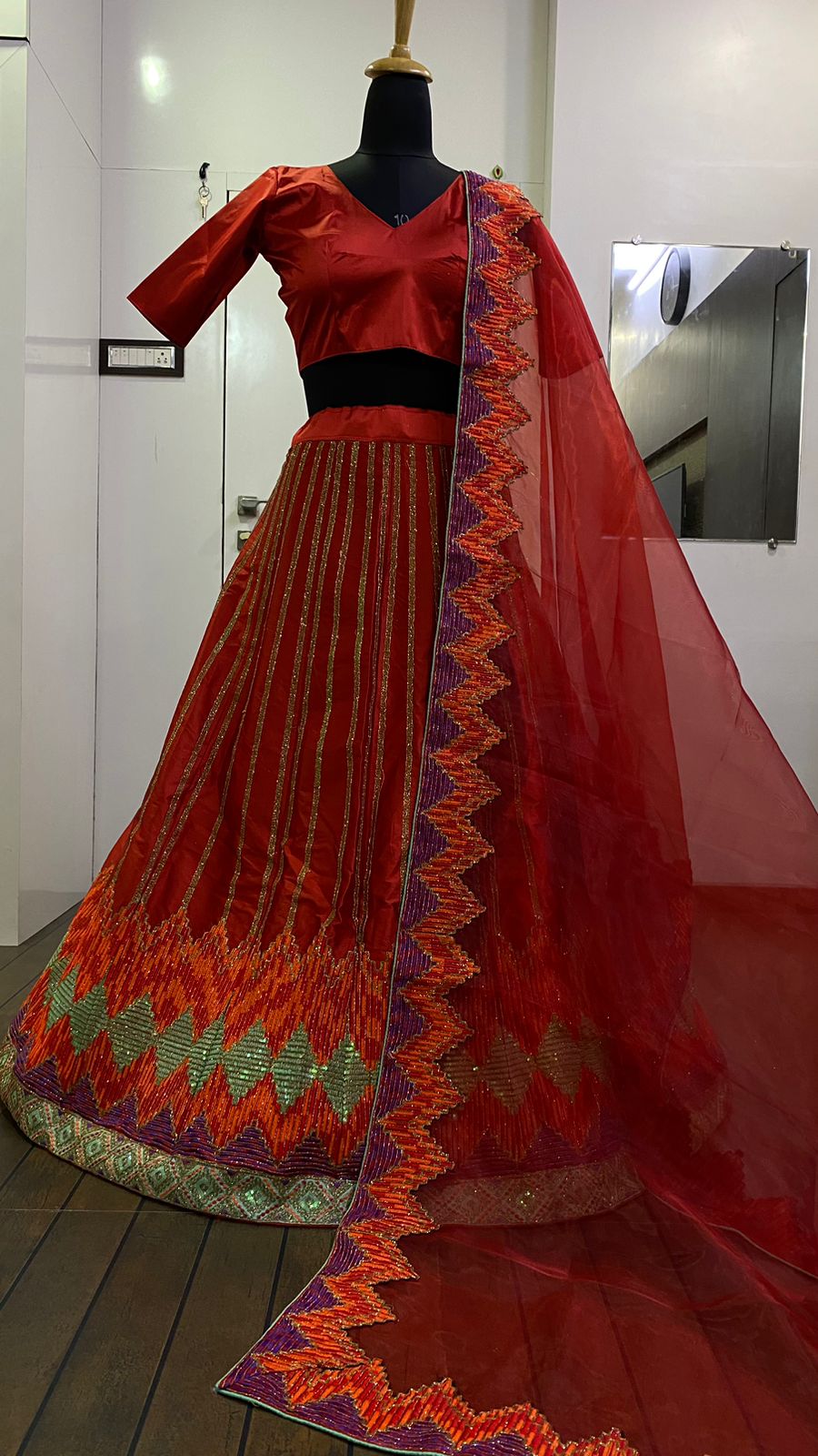 Buy Trendy Red Lehenga Choli Online in India - Joshindia