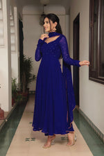Blue Gown For Women Online - Joshindia