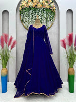 Blue Gown For Women Online - Joshindia