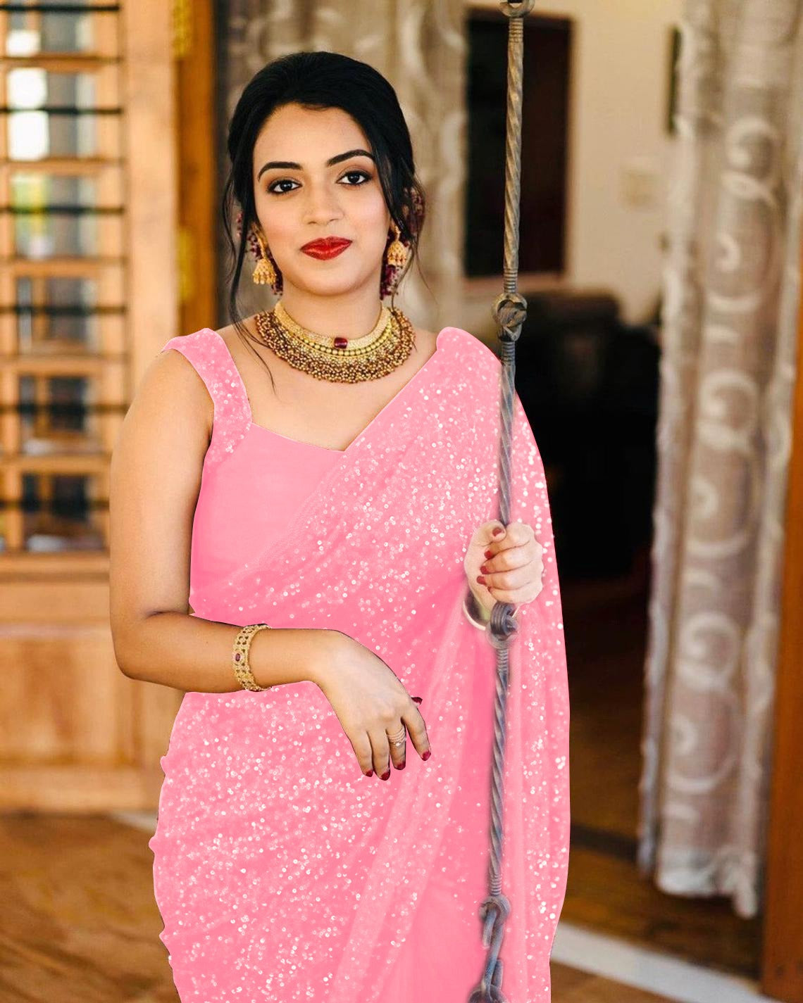 Buy Pink Sarees For women At Best Prices Online - Joshindia