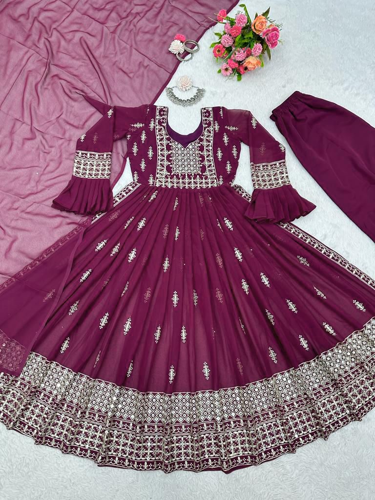 Maroon Kurtas Ethnic Sets And Bottoms - Joshindia