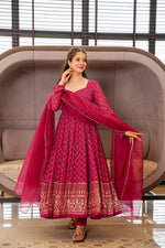 Buy Trendy Red Gown Online in India - Joshindia