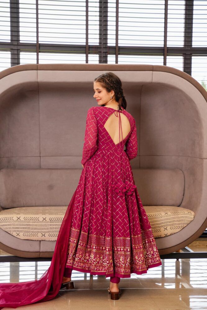 Buy Trendy Red Gown Online in India - Joshindia