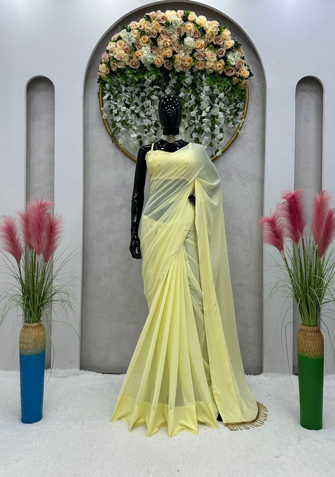 Buy Trendy Yellow Saree Online in India - Joshindia