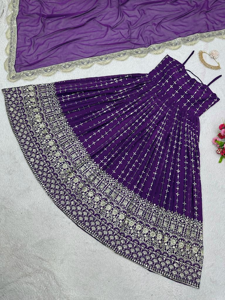 Buy Trendy Purple Gown Online in India - Joshindia