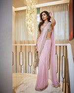 Beautiful Faux Georgette Embroidery nd Real Mirror Work - Joshindia
