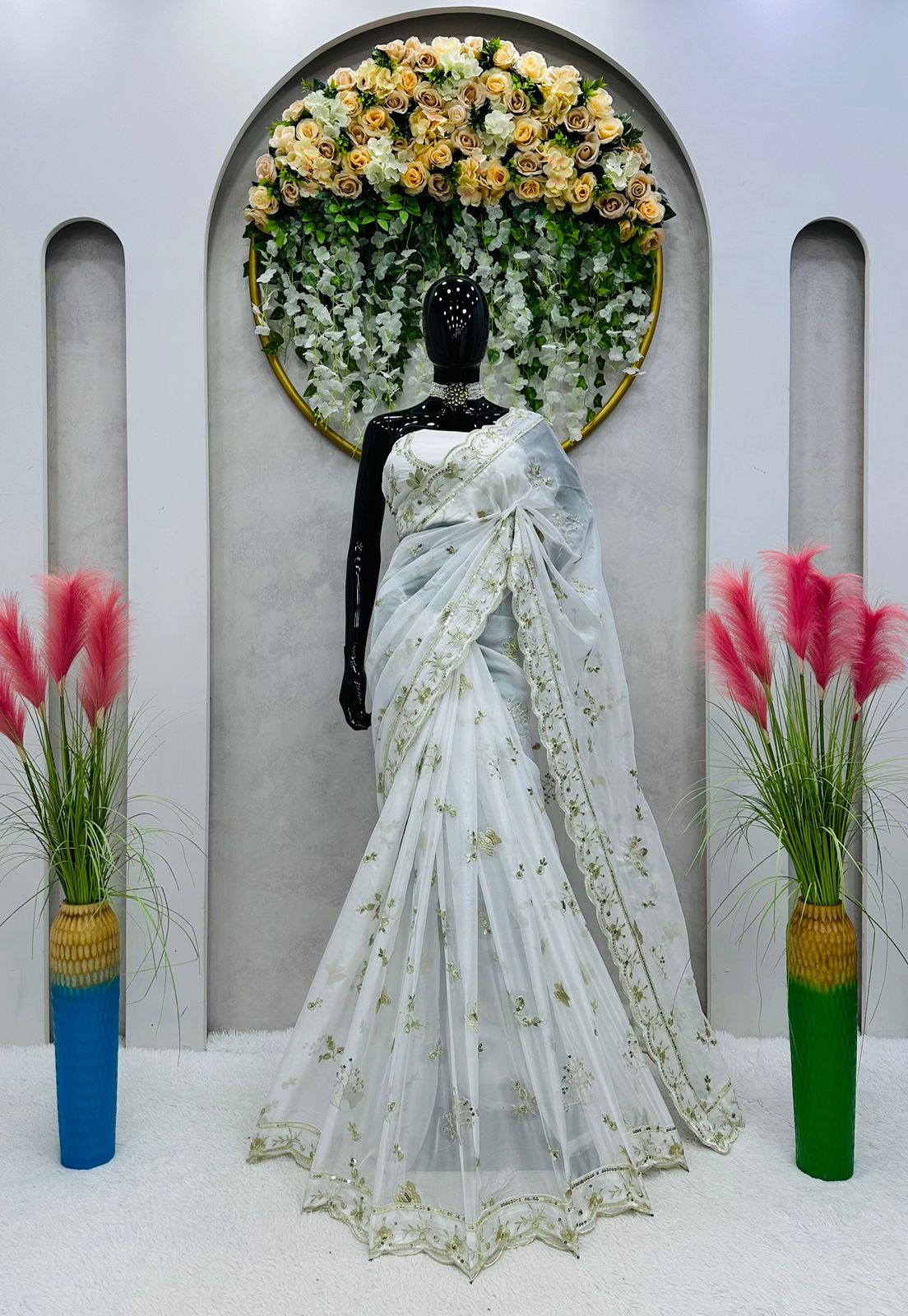 Buy Classy Designer Organza Sarees Online - Joshindia