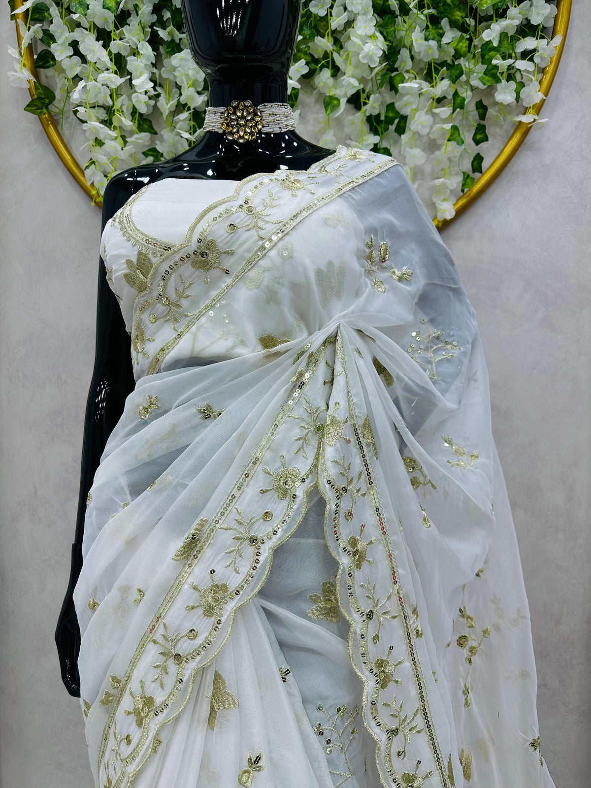Buy Classy Designer Organza Sarees Online - Joshindia