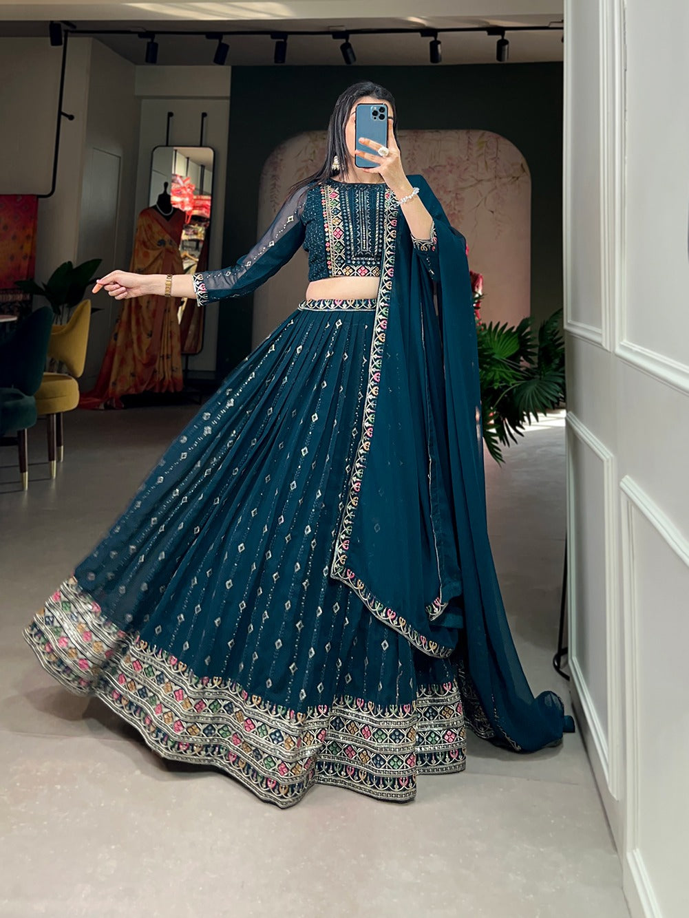 Buy Heavy Embroidered Lehenga Choli Online - Joshindia
