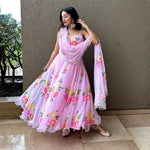 Buy Beautiful pink color koti flower dress - Joshindia