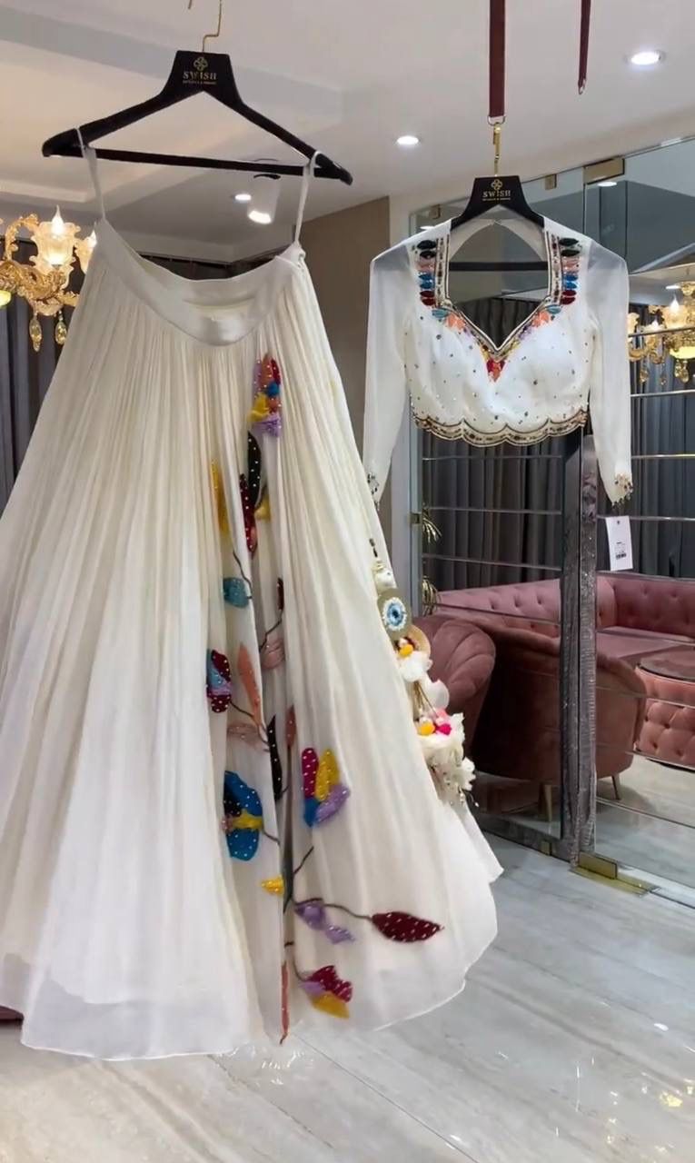 Designer Wedding Wear Heavy Chine Sequence Work Lehenga Choli With Dupatta