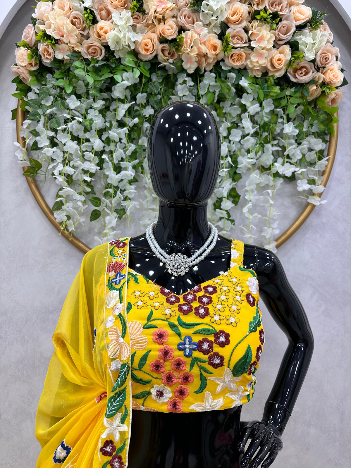 Buy Now the Latest Yellow Thread Embroidery Lehenga Choli - Joshindia