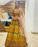 LAUNCHING YELLOW BRIDAL WEAR GEORGETTE HEAVY SEQUENCE WORK LEHENGAS - Joshindia