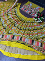 LAUNCHING YELLOW BRIDAL WEAR GEORGETTE HEAVY SEQUENCE WORK LEHENGAS - Joshindia