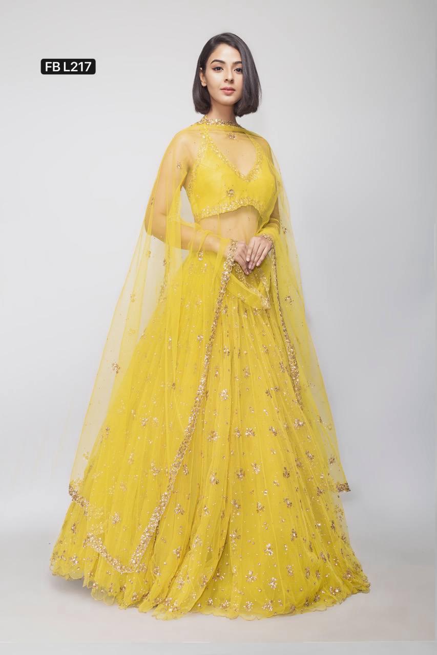 Yellow Lehenga Online at Best Price - Joshindia