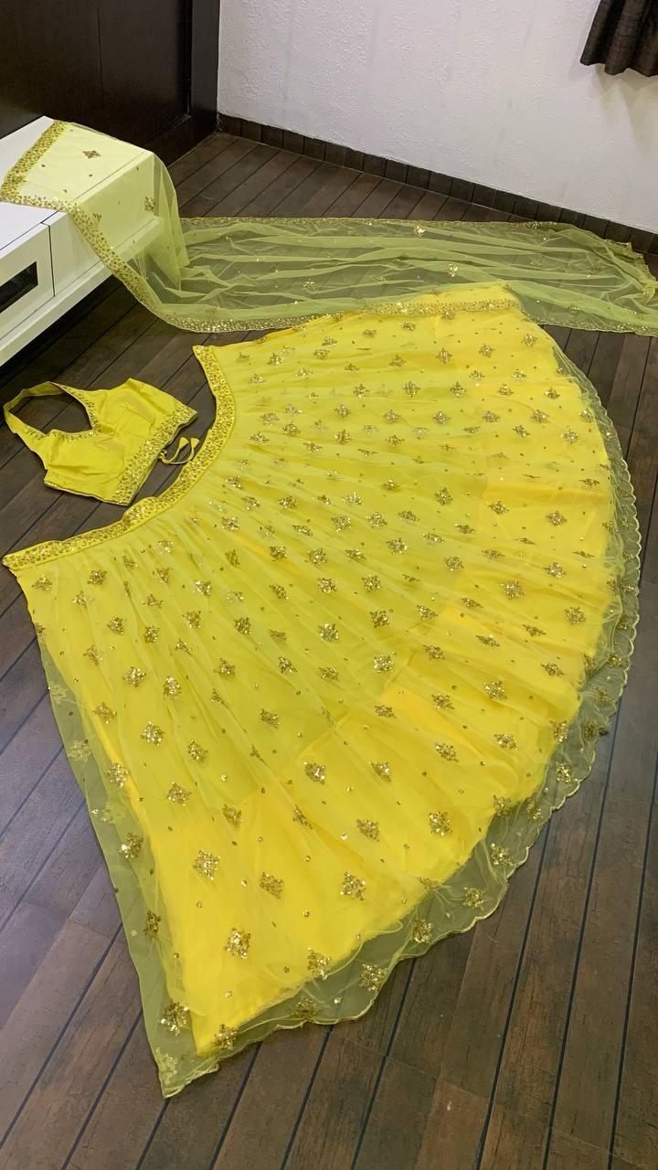 Yellow Lehenga Online at Best Price - Joshindia