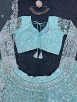 Buy Sky Blue Lehenga Choli Online at Best Price - Joshindia