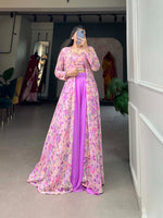 Buy Floral Print Shrug with Top & Palazzo Online - Joshindia