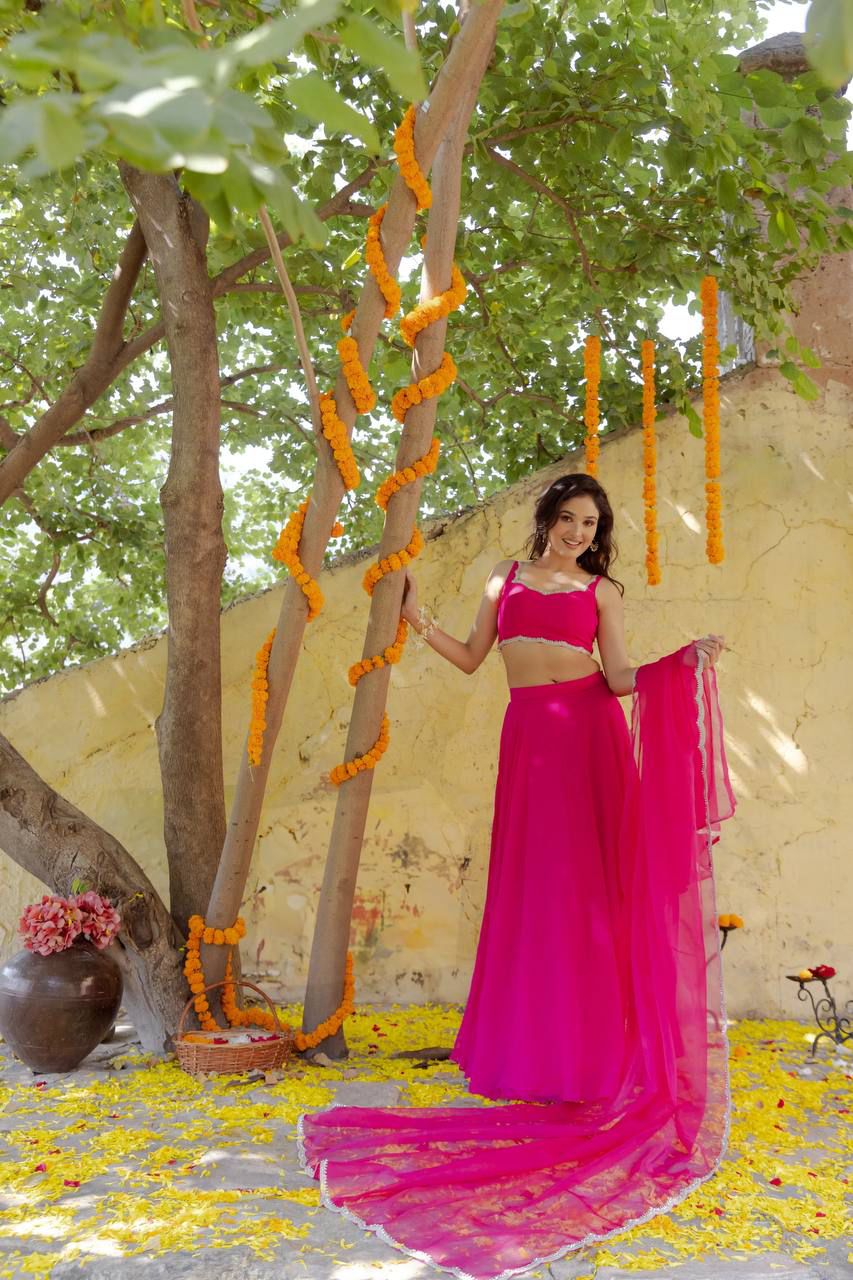 Pretty in Pink Lehenga Cholis - Joshindia