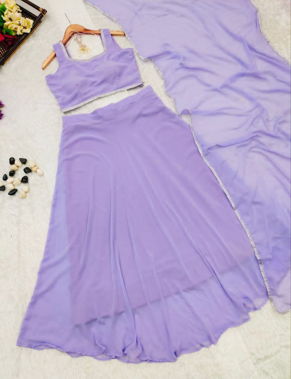 Lavender Lehenga Choli For Women - Joshindia