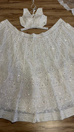 Georgette Embroidery With Sequins Work Wedding Wear Lehenga - Joshindia