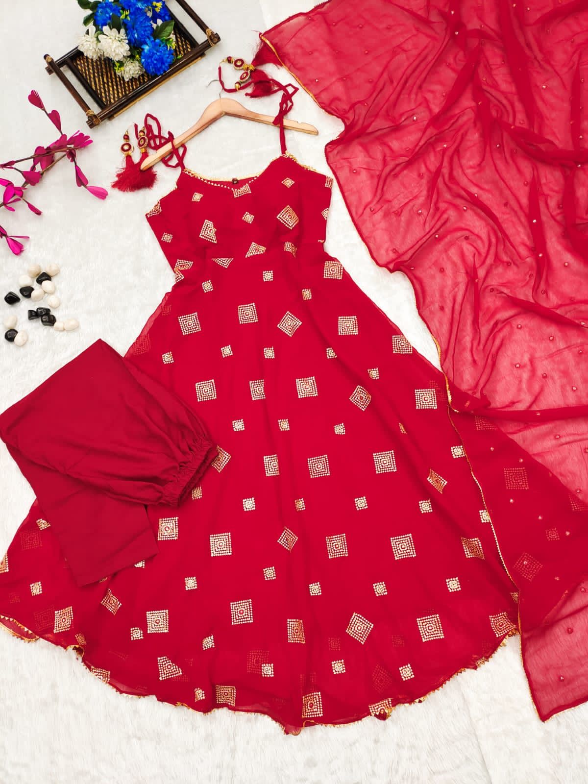 Buy Red Salwar Suits Online at Best Prices In India - Joshindia