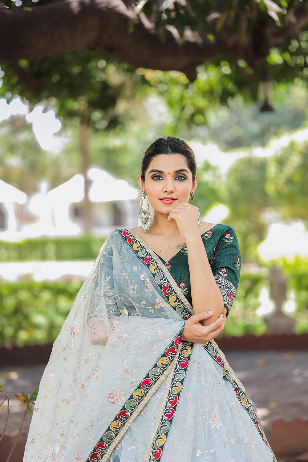 Sky Blue Lehenga For Women - Joshindia