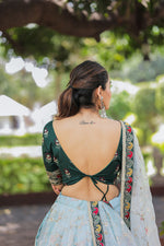 Sky Blue Lehenga For Women - Joshindia