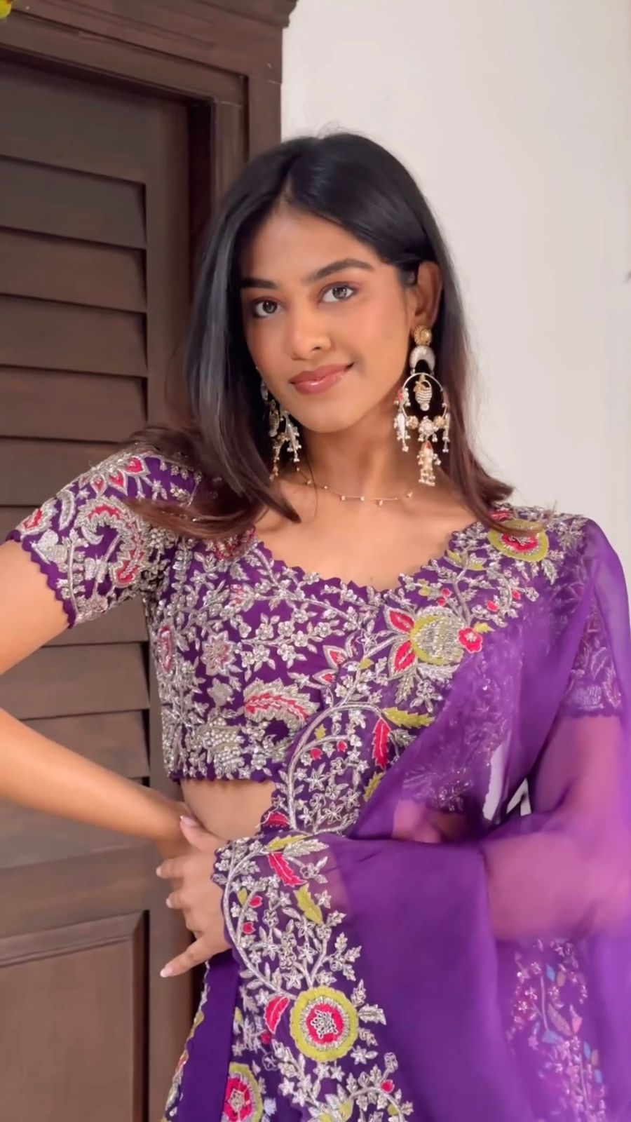 Buy Indian Designer Purple Lehenga Choli Online - Joshindia