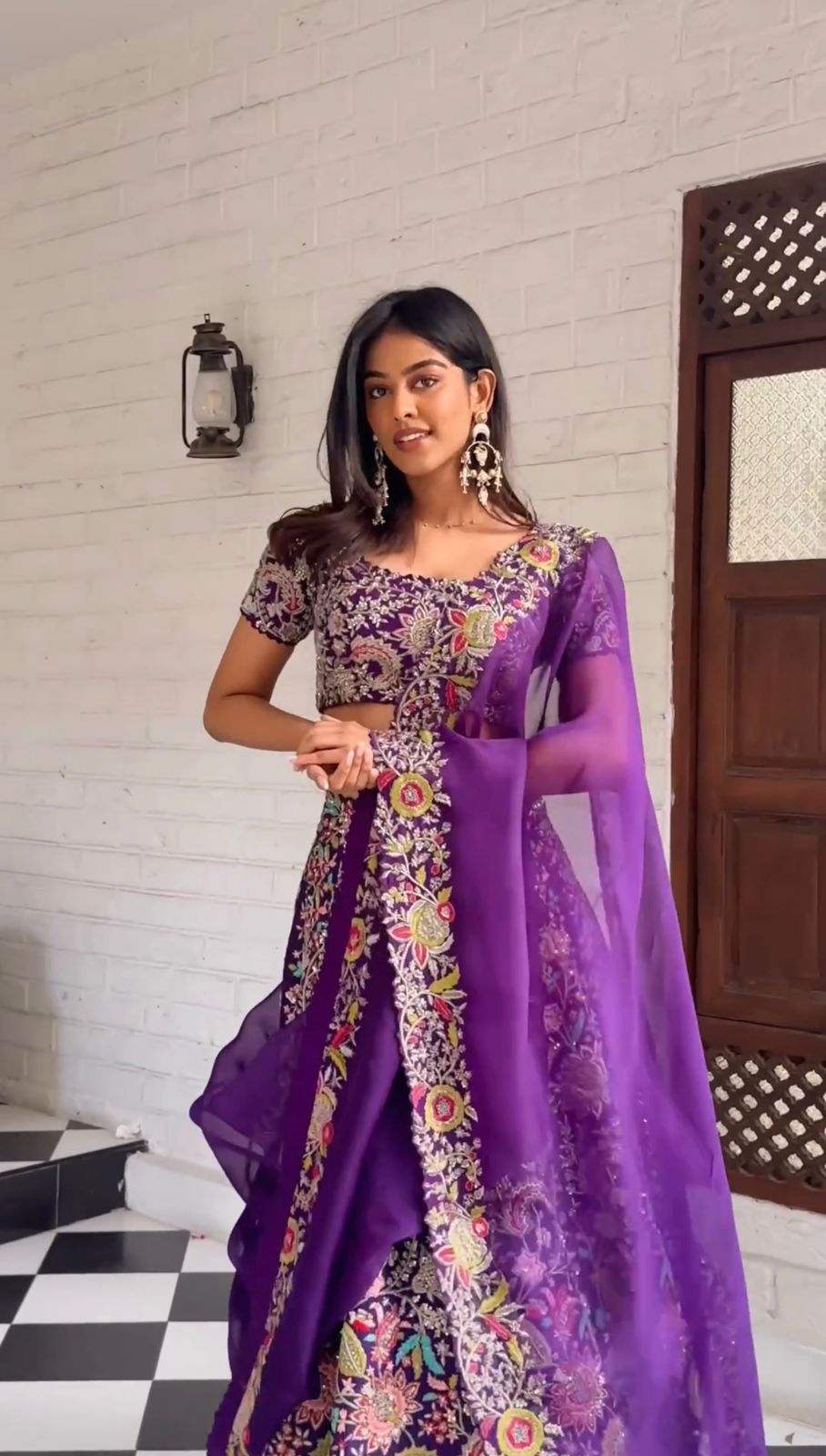 Buy Indian Designer Purple Lehenga Choli Online - Joshindia