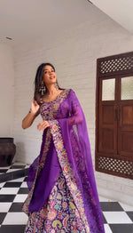 Buy Indian Designer Purple Lehenga Choli Online - Joshindia