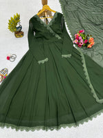 Buy Latest Green Color Indian Gown Online at Best Price - Joshindia