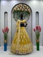 Amazing Soft Net Fabric Sequins Work Lehenga Choli For Women - Joshindia