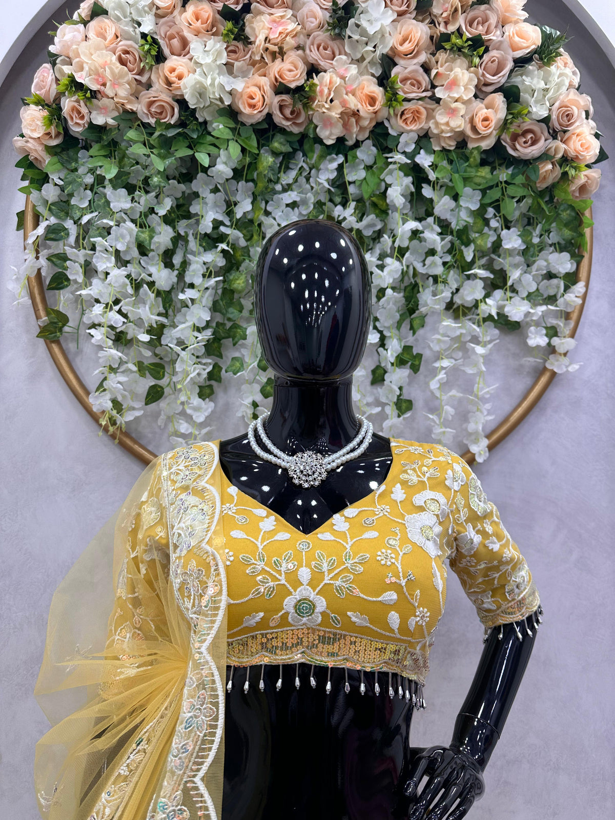 Amazing Soft Net Fabric Sequins Work Lehenga Choli For Women - Joshindia