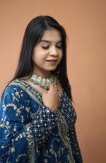 Beautiful embroidery zari work lehenga choli - Joshindia